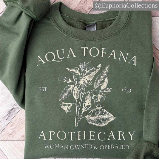 Aqua Tofana Sweatshirt, Hoodie, T-Shirt, Giulia Tofana Apothecary Sweatshirt, Funny Feminist Pro Choice, My Body My...