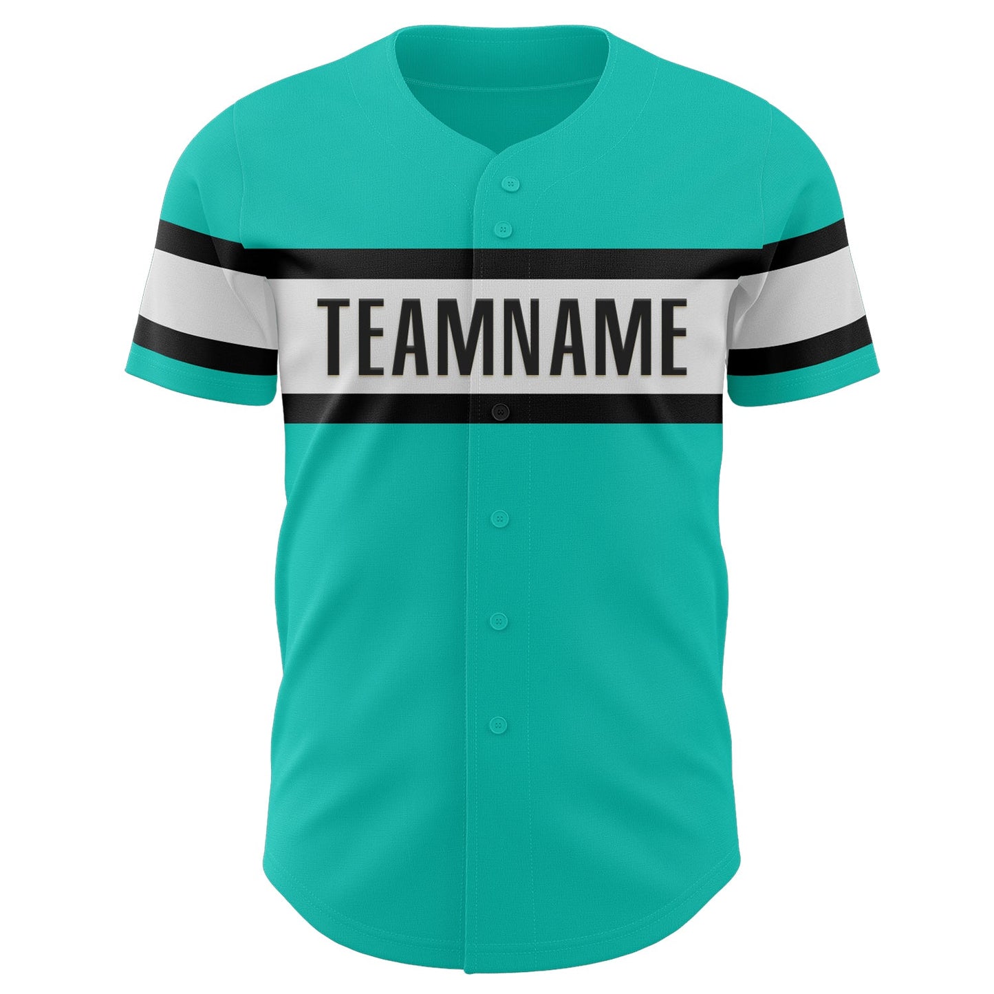 Custom Aqua White-Black Authentic Baseball Jersey T-Shirts, Hoodie, Sweatshirt | WearSparks.com (Image 2)
