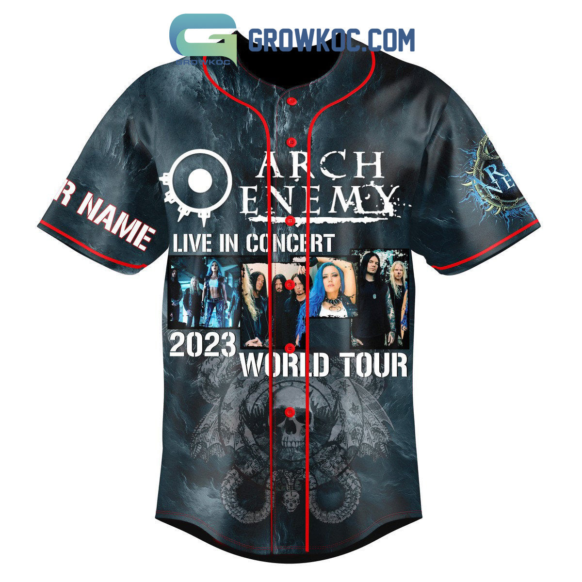 Arch Enemy Live In Concert World Tour 2023 Personalized Baseball Jersey