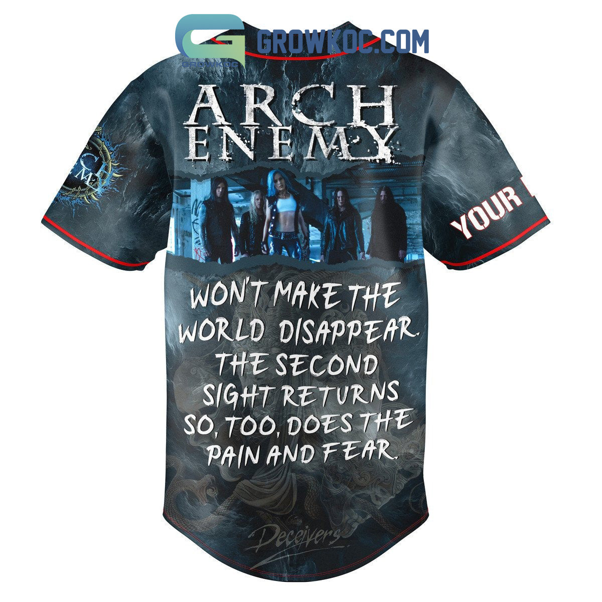 Arch Enemy Live In Concert World Tour 2023 Personalized Baseball Jersey