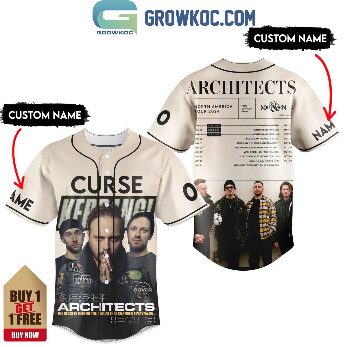 Architects North America Tour 2024 Personalized Baseball Jersey