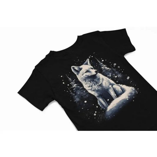 Arctic Fox Pup T-Shirt, Fox Graphic apparel, winter t shirt, Unique Wildlife tee, Spirit animal shirt, Fox Lover Gift,...