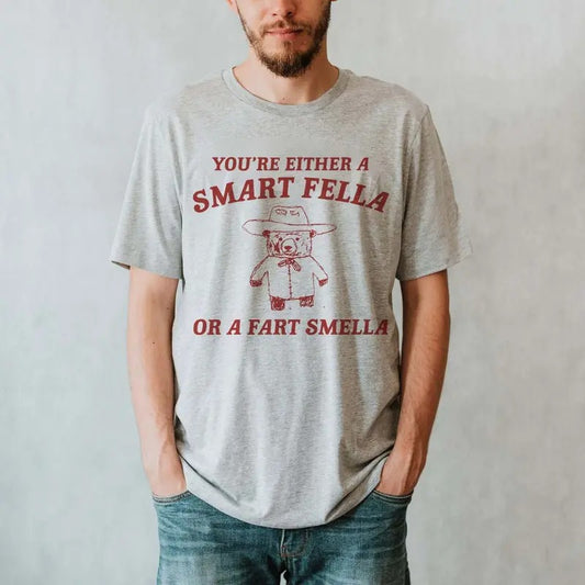 Are You A Smart Fella Or Fart Smella Sweatshirt, Weird Shirt, Funny Shirts, Meme Shirt, Panda Shirt Hoodie | WearSparks.com