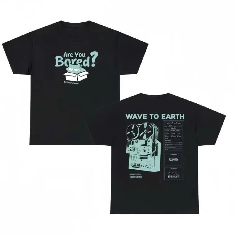 Are You Bored Shirt, Wave to Earth Cat Music Tour Lover T-shirt 2 sides Cotton Menswear Hoodie, Sweatshirt | WearSparks.com