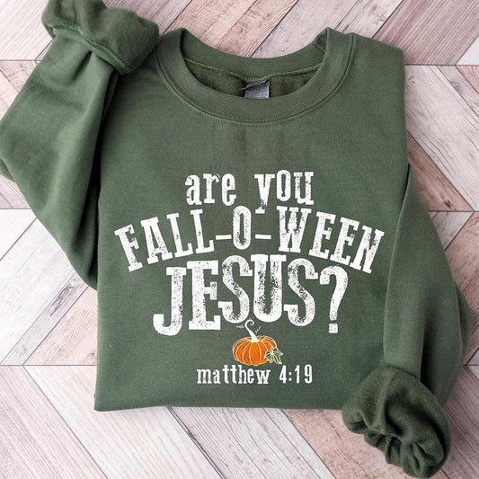 Are You Fall-O-Ween Jesus Sweatshirt, Funny Pumpkin Shirt, Fall Shirt, Halloween Pumpkin Sweater, Christian Halloween Hoodie