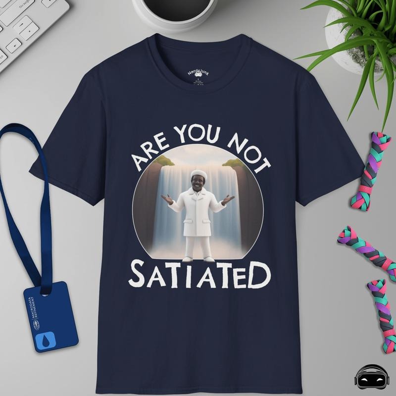 Are You Not Satiated, Mr Milchick T-shirt, Claymation design, Severance Unisex Softstyle T-Shirt, Cool Graphic Tee, Gift...