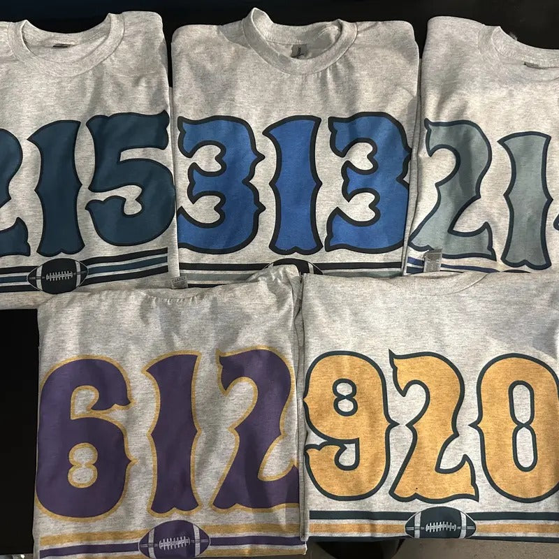 Area Code Football T Shirt Hoodie, Sweatshirt | WearSparks.com