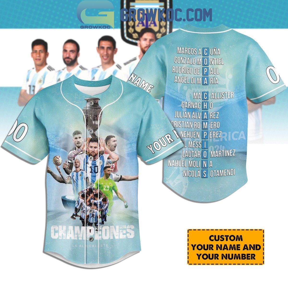 Argentina True Champions Of Copa America 2024 Personalized Baseball Jersey
