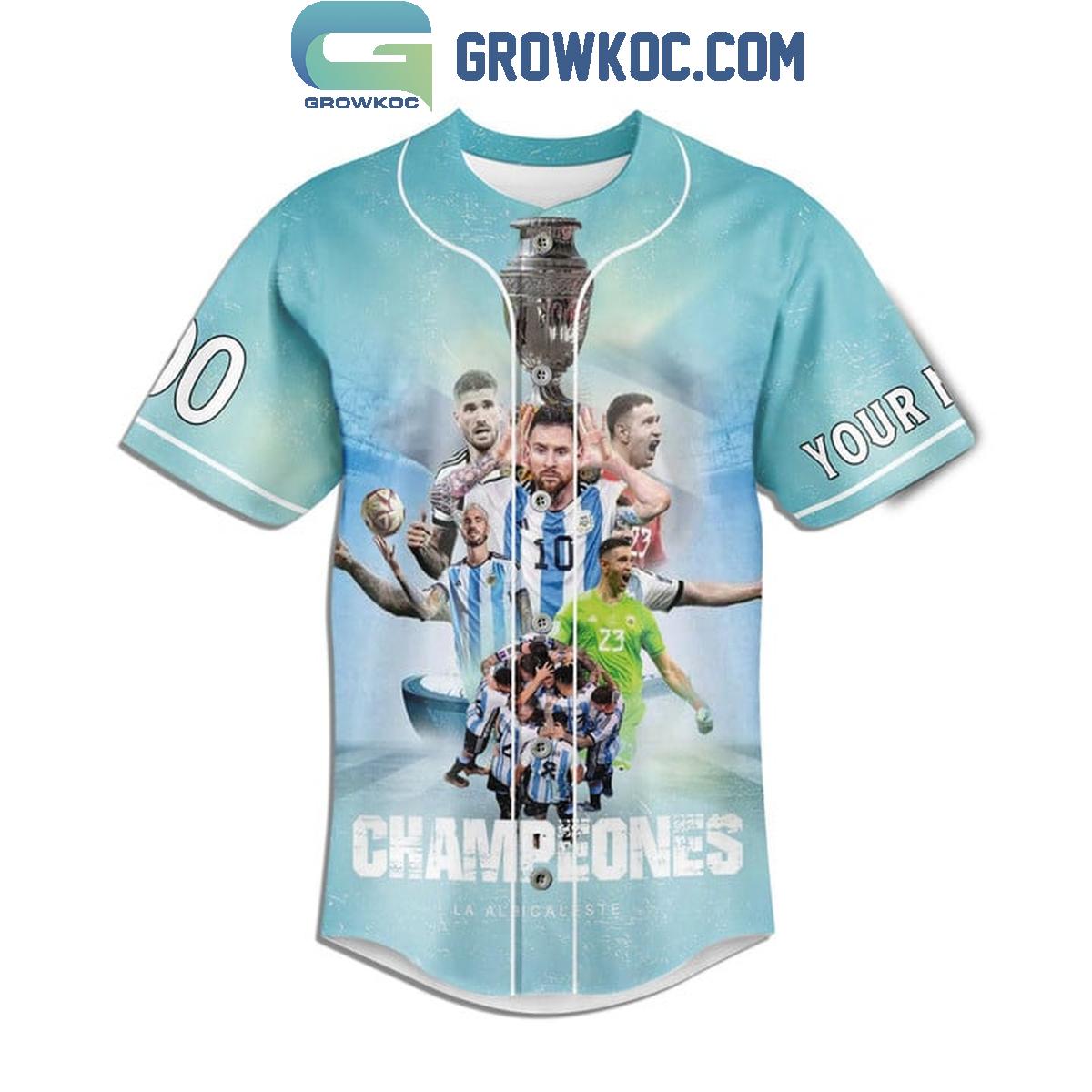 Argentina True Champions Of Copa America 2024 Personalized Baseball Jersey