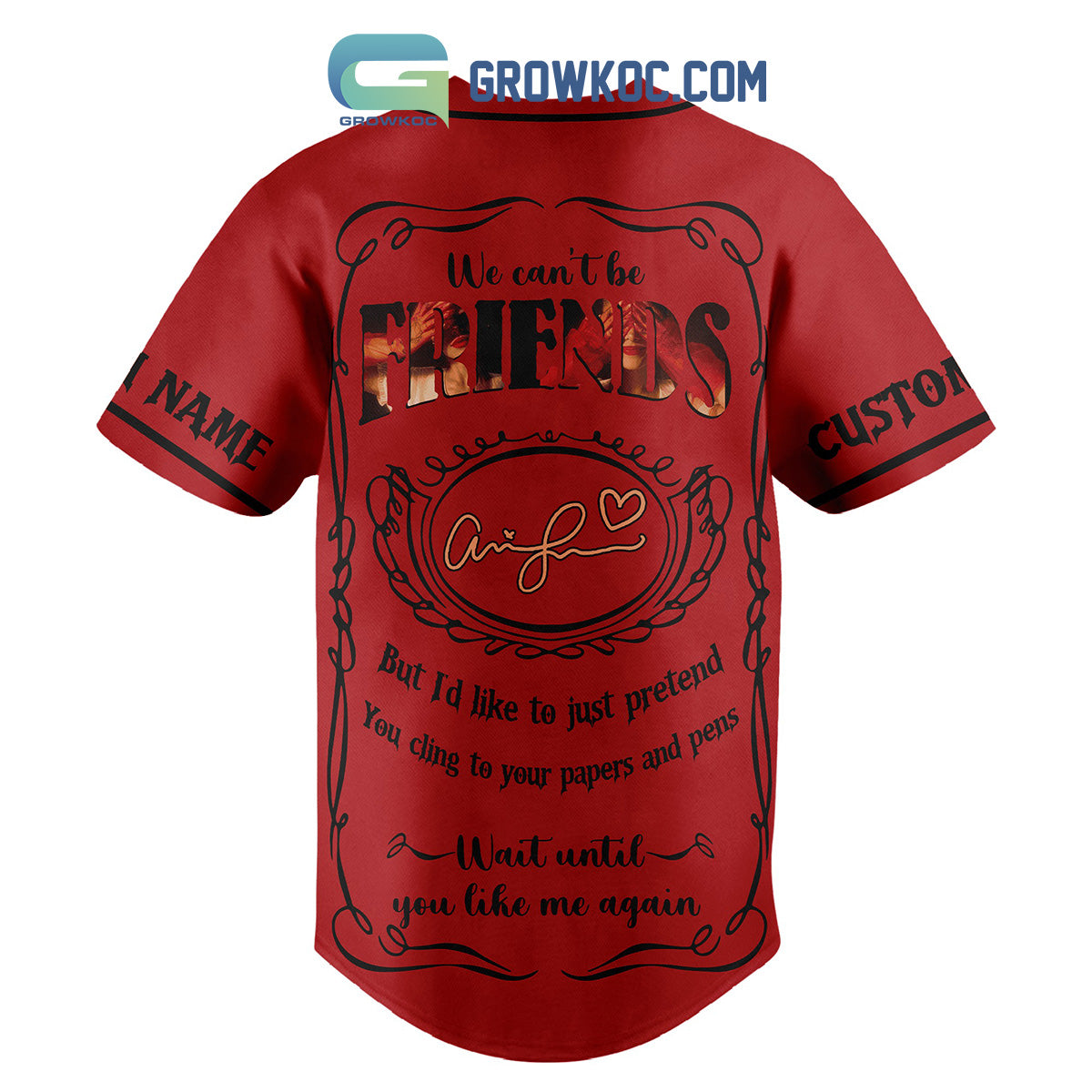 Ariana Grande We Can’t Be Friends Wait For Your Love Personalized Baseball Jersey