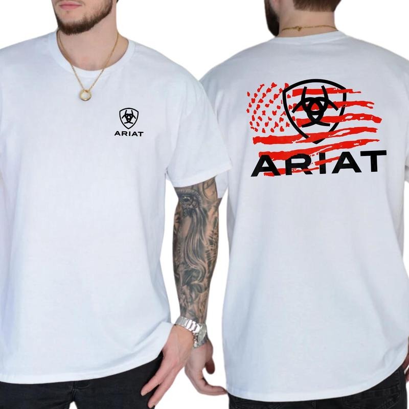 Ariat T-Shirt  American Flag Graphic Design for Patriotic Style Hoodie, Sweatshirt | WearSparks.com