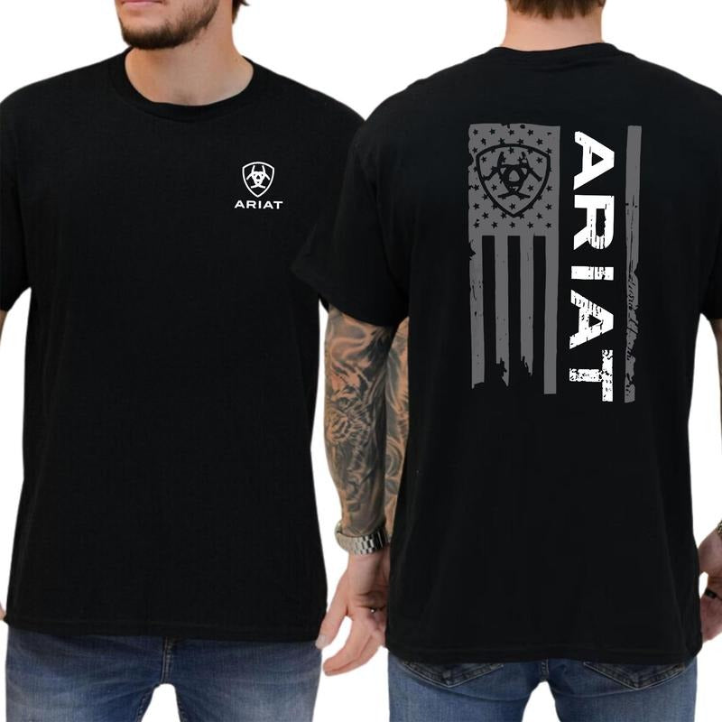 Ariat T-Shirt  Proudly Displaying the American Flag Hoodie, Sweatshirt | WearSparks.com