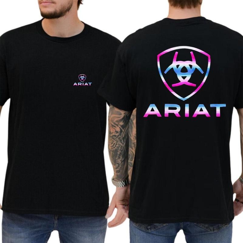 Ariat T-Shirt  Retro Neon Logo with Ariat Brand Design, Perfect for Country and Rodeo Lovers, Men and Women T-Shirt ...