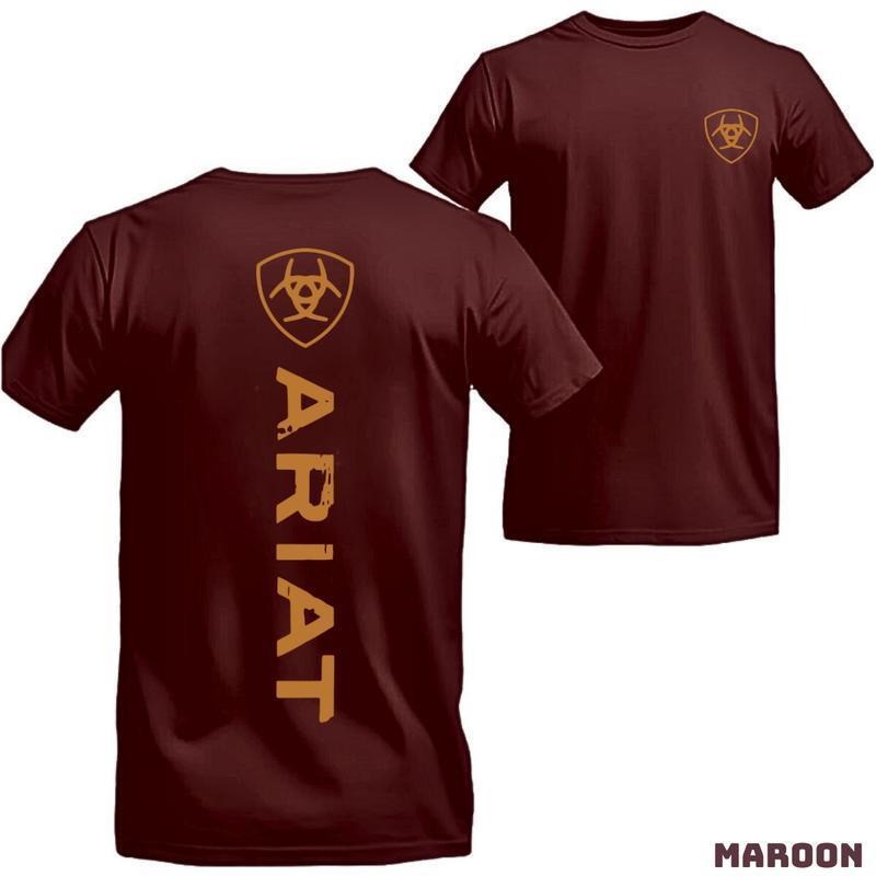 Ariat T-shirt, Hoodie, Modern Style, Perfect For Western Style Enthusiasts Or Casual Wear Top, Suitable For Men And Women...