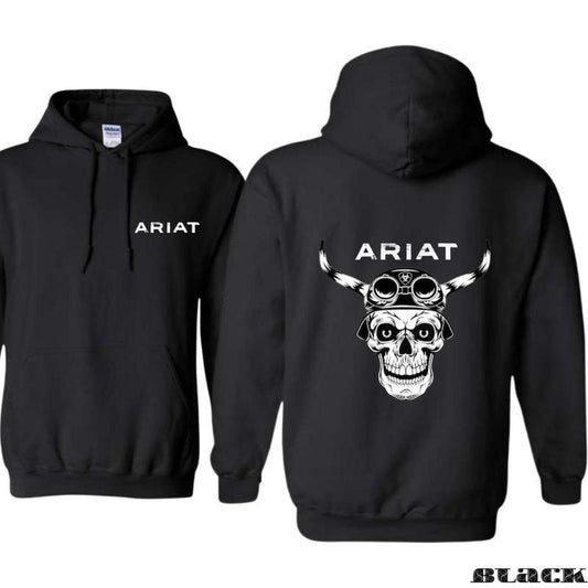 Ariat Unisex Hoodie, Intricate Dual Bull Skull Design, Perfect for Everyday Wear  Hoodie, Womenswear, trend T-Shirts,...