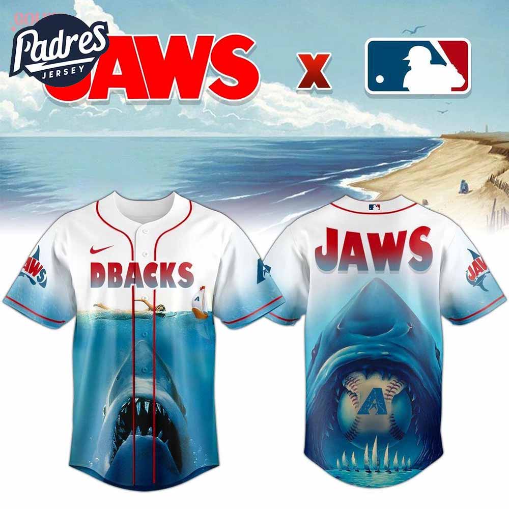 Arizona Diamondbacks x Jaws 2025 Baseball Jersey - Padres Jersey Oasis: Elevate Your Baseball Style Game... (Image 1)