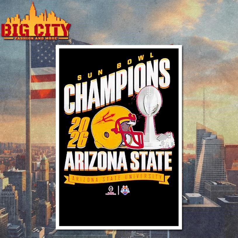 Arizona State Sun Devils Sun Bowl Champions ’25 trophy Shirt