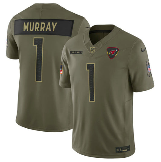 Arizona Cardinals #1 Kyler Murray Olive 2025 F.U.S.E. Salute to Service Limited
