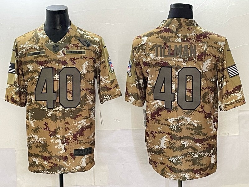 Arizona Cardinals #40 Pat Tillman Red Salute Style 1