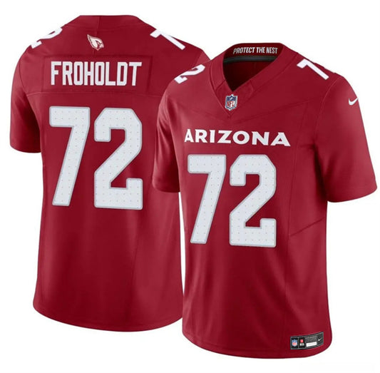 Arizona Cardinals #72 Hjalte Froholdt Red 2025 F.U.S.E. Vapor Untouchable