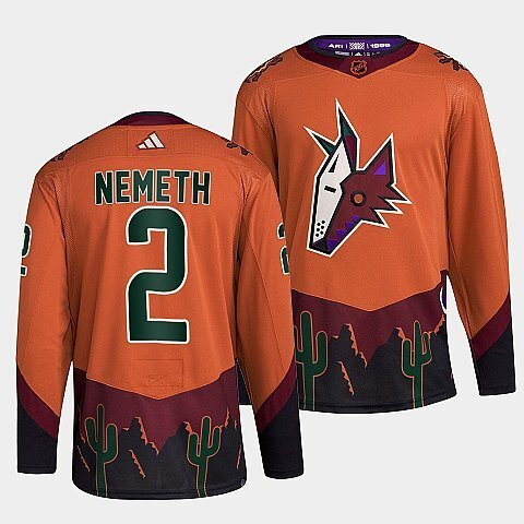 Arizona Coyotes #2 patrik-nemeth-orange-2022reverse-retro-2.0-authentic-primegreen-jersey