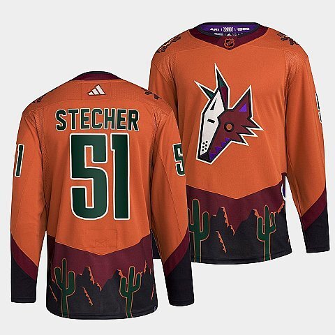 Arizona Coyotes #51 troy-stecher-orange-2022reverse-retro-2.0-authentic-primegreen-jersey