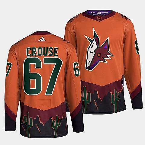 Arizona Coyotes #67 lawson-crouse-orange-2022reverse-retro-2.0-authentic-primegreen-jersey