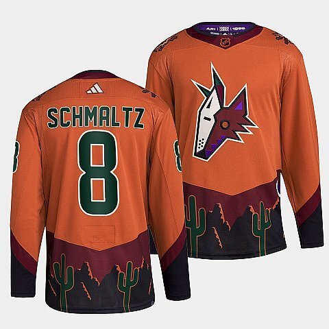 Arizona Coyotes #8 nick-schmaltz-orange-2022reverse-retro-2.0-authentic-primegreen-jersey