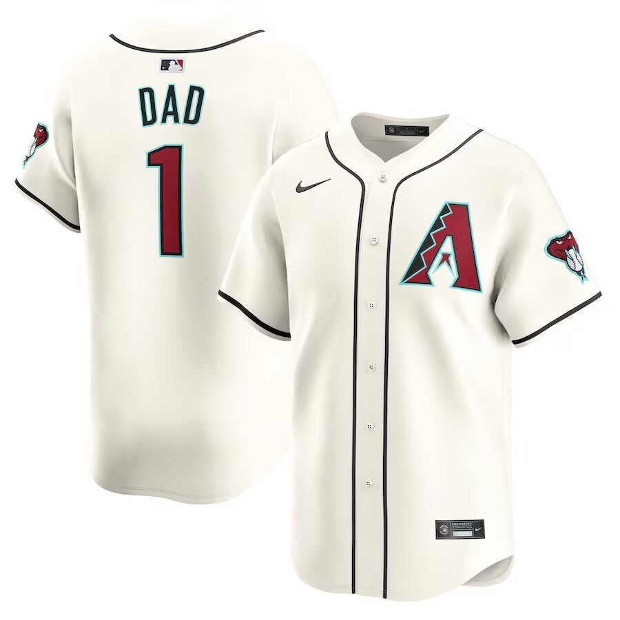 Arizona Diamondbacks #1 Dad Home Limited Jersey - White