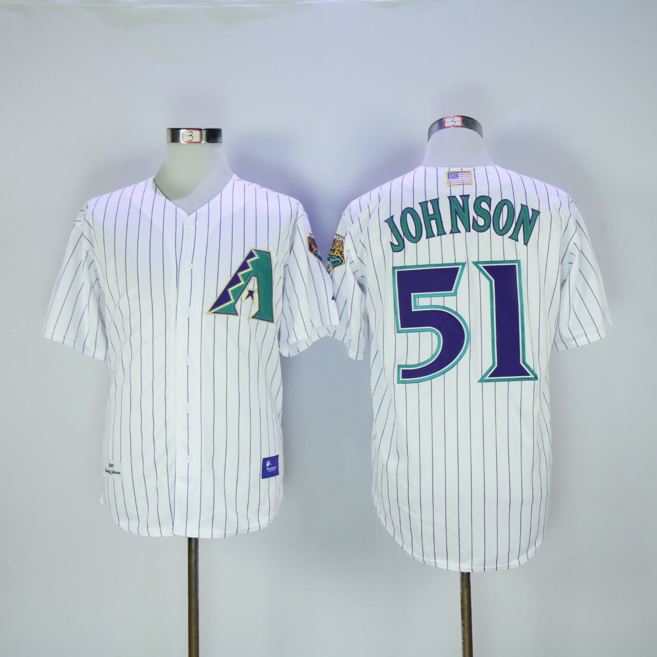Arizona Diamondbacks #51 Diamondbacks 51 White 2001 Retro