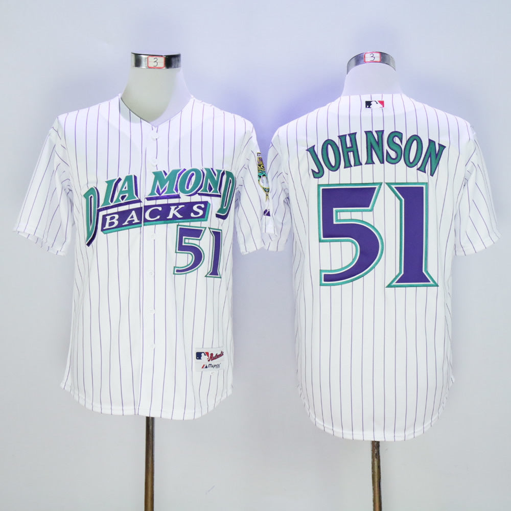 Arizona Diamondbacks #51 Diamondbacks 51 White Purple 1999 Inverted