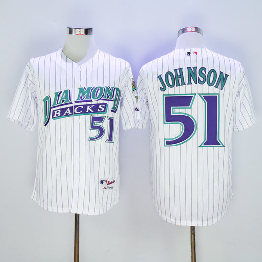 Arizona Diamondbacks #51 Diamondbacks 51 White Purple 1999 Inverted