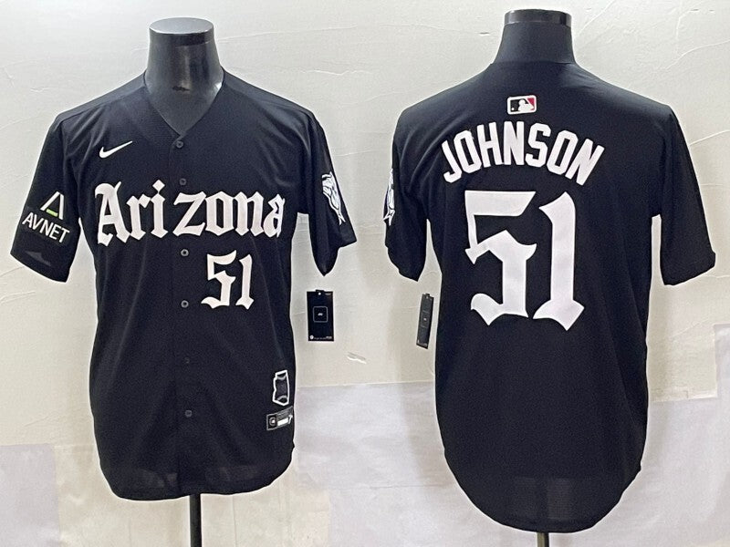 Arizona Diamondbacks #51 Randy Johnson Diamondbacks 5 Collaboration Style 4