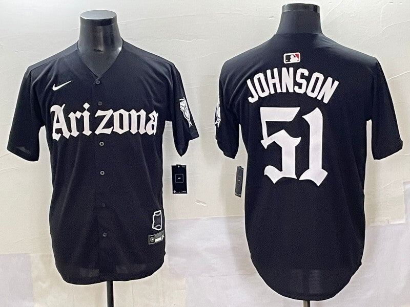 Arizona Diamondbacks #51 Randy Johnson Diamondbacks 5 Collaboration Style 5