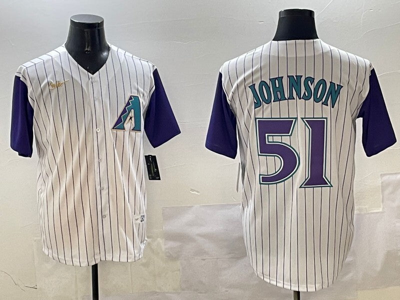 Arizona Diamondbacks #51 Randy Johnson Diamondbacks Retro Adult Style 1