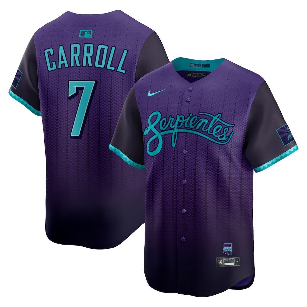 Arizona Diamondbacks #7 Corbin Carroll 2025 City Connect Limited Player Jersey - Purple