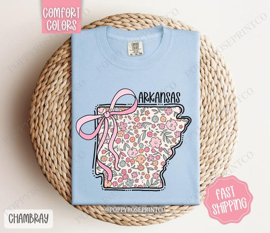 Arkansas Comfort Colors State Tshirt, Cute Arkansas Shirt, Arkansas Tshirt, Arkansas Shirt Hoodie, Sweatshirt