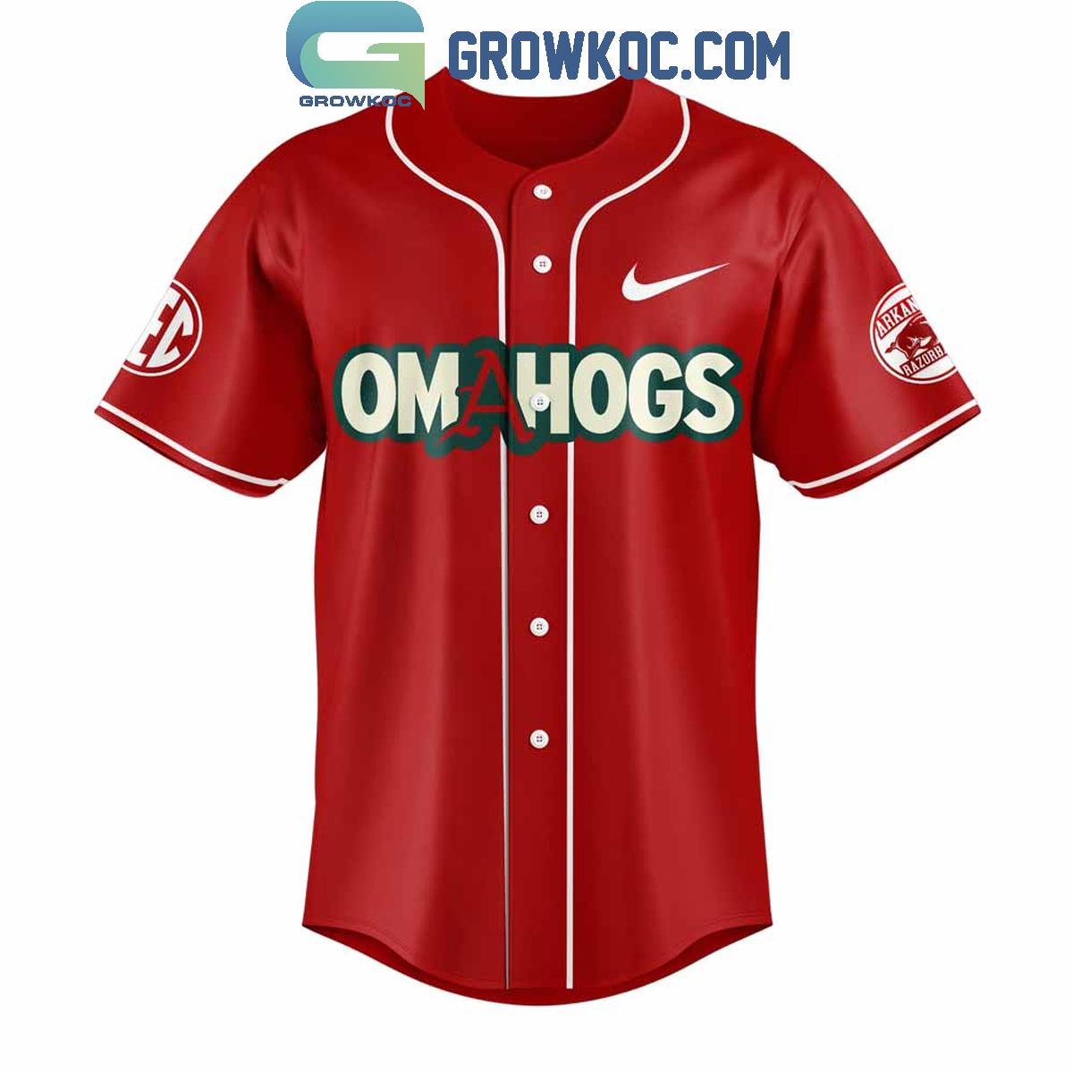Arkansas Razorbacks Baseball NCAA Super Regional Champions Baseball Jersey