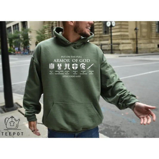 Armor Of God Sweatshirt Christian Sweatshirt Knight Hoodie Christian Gift Jesus Sweatshirt Religious Sweatshirt Gift For...