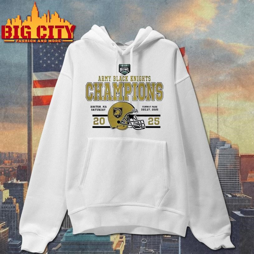 Army Black Knights Football 2025 Wasabi Fenway Bowl Champions helmet Shirt