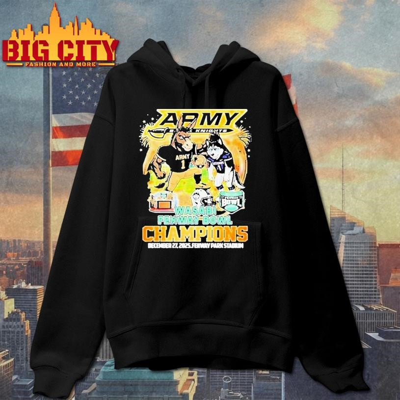 Army Black Knights Victory Uconn Huskies Wasabi Fenway Bowl Champions At Fenway Park Stadium December 27 2025 Mascot Shirt