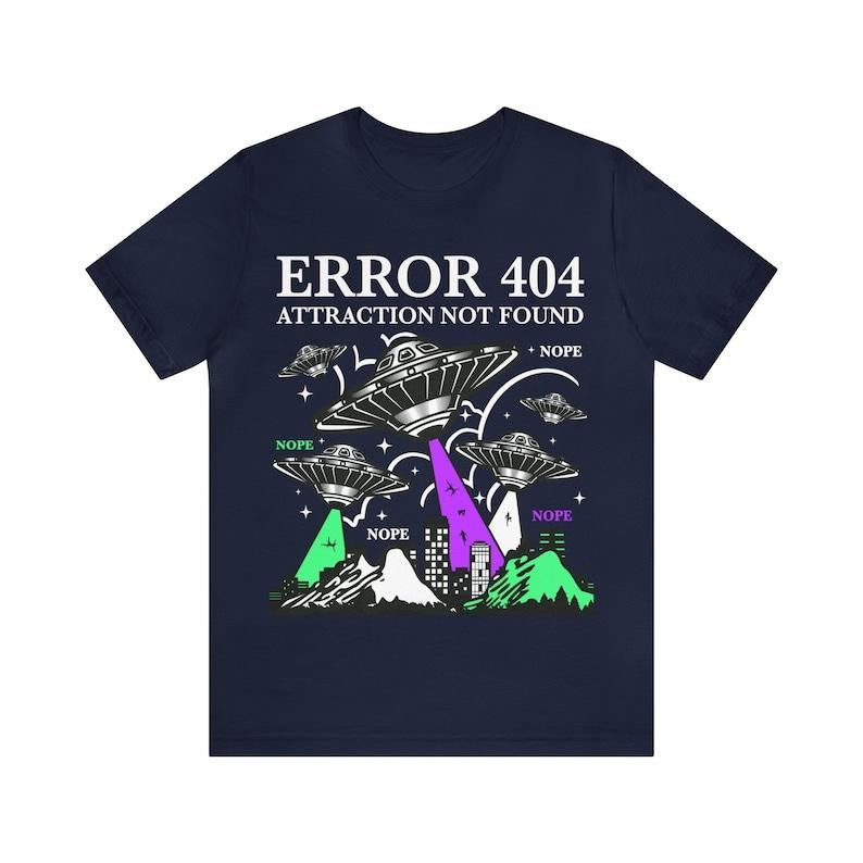 Aroace pride shirt | aromatic asexual shirt | aroace 404 attraction not found | grunge lgbtq pride | subtle queer |...