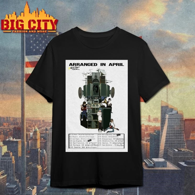 Arranged In April West Coast Tour 2026 Poster shirt