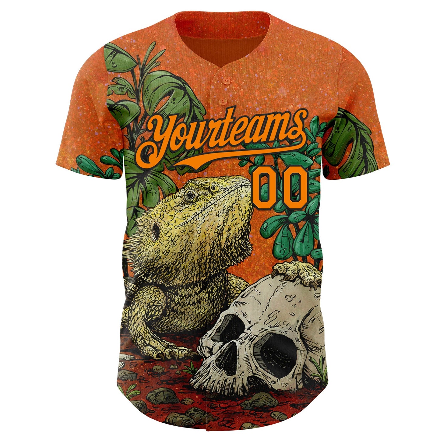 Custom Orange Bay Orange-Black David Lozeau Bearded Dragon Authentic Baseball Jersey