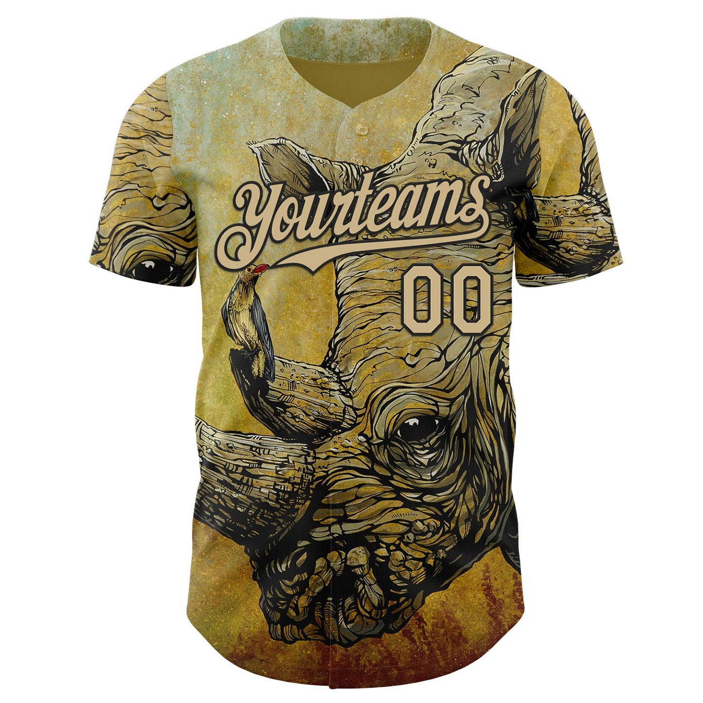 Custom Yellow Vegas Gold-Black David Lozeau Friends In High Places Authentic Baseball Jersey