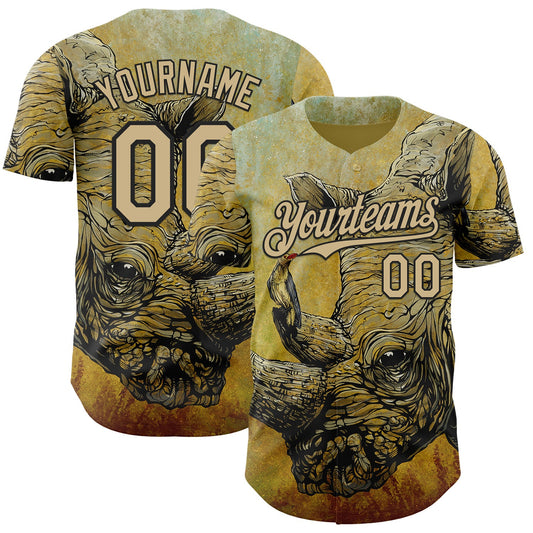 Custom Yellow Vegas Gold-Black David Lozeau Friends In High Places Authentic Baseball Jersey