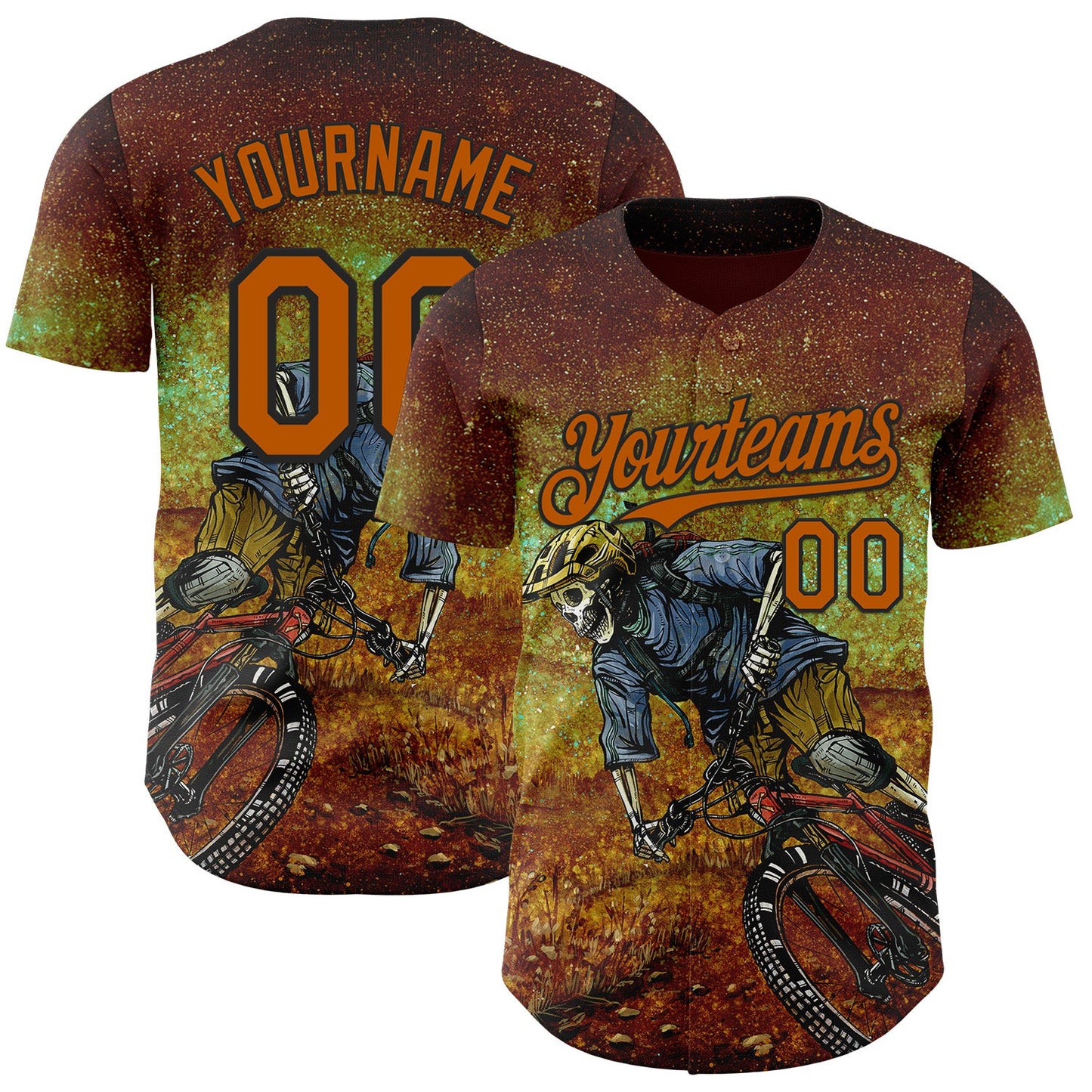 Custom Red Texas Orange-Black David Lozeau Single Track Authentic Baseball Jersey