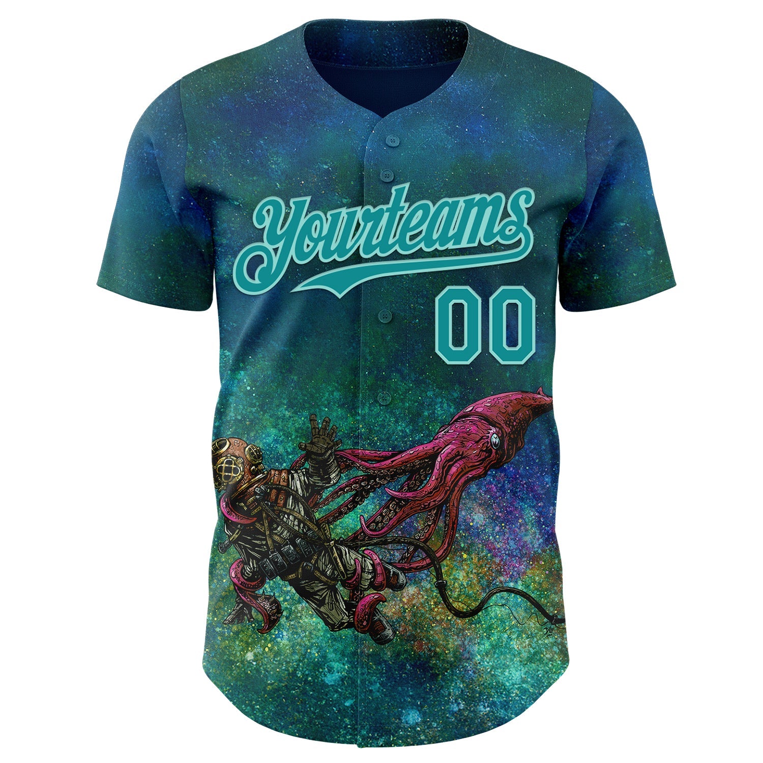 Custom Blue Teal-Ice Blue David Lozeau Ensnared Authentic Baseball Jersey