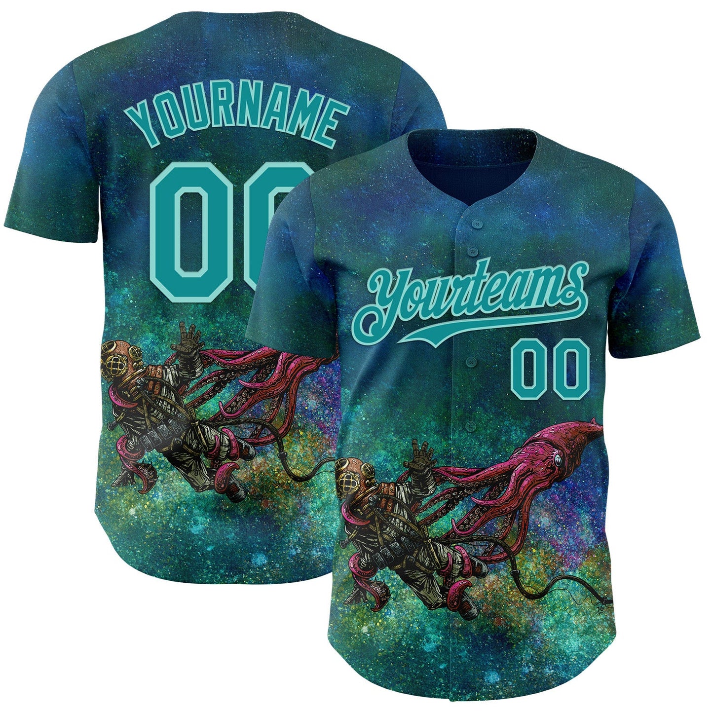 Custom Blue Teal-Ice Blue David Lozeau Ensnared Authentic Baseball Jersey