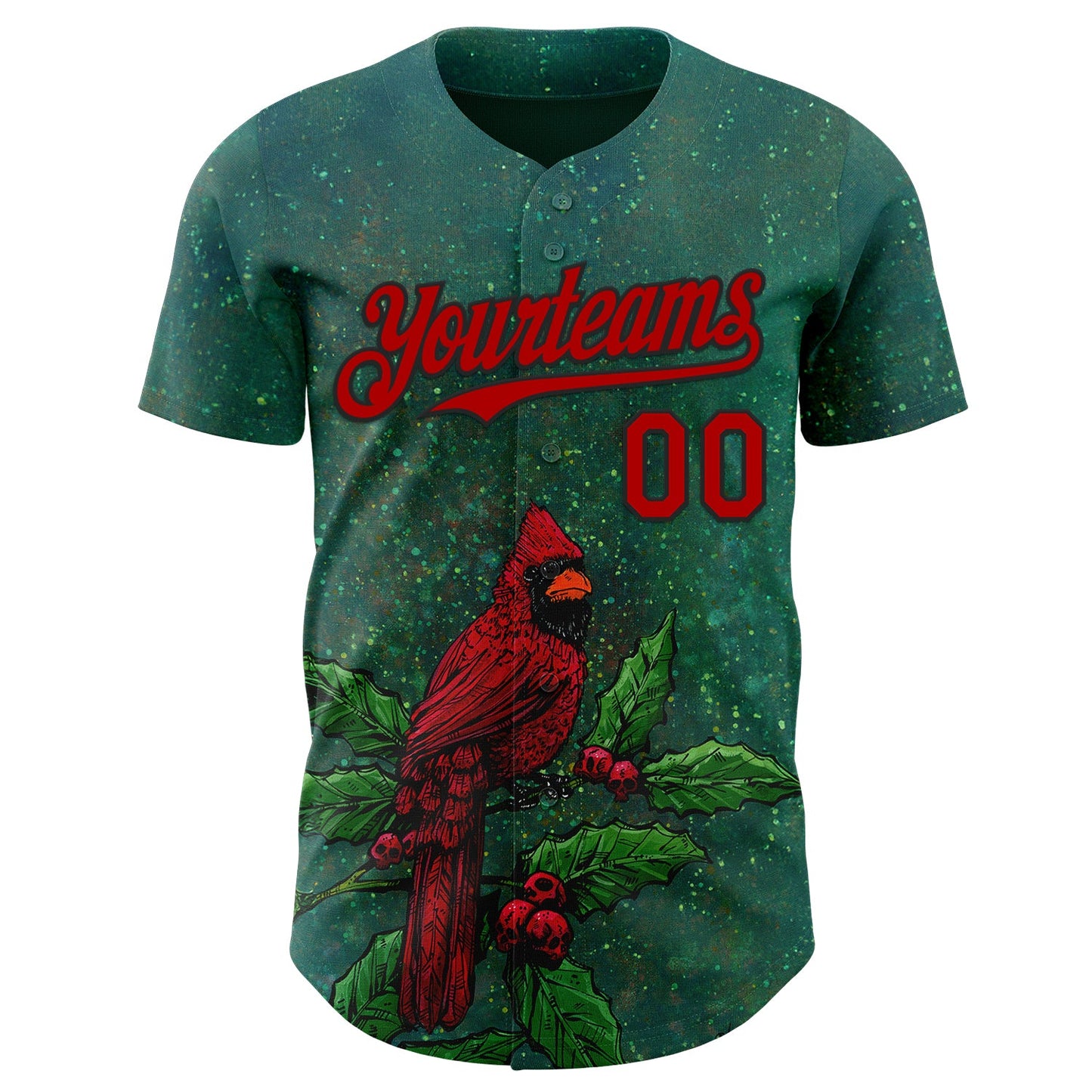 Custom Green Red-Black David Lozeau The Cardinal Authentic Baseball Jersey